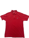 Lacoste Men's Red Polo Shirt – Size 7, Logo, Short Sleeve
