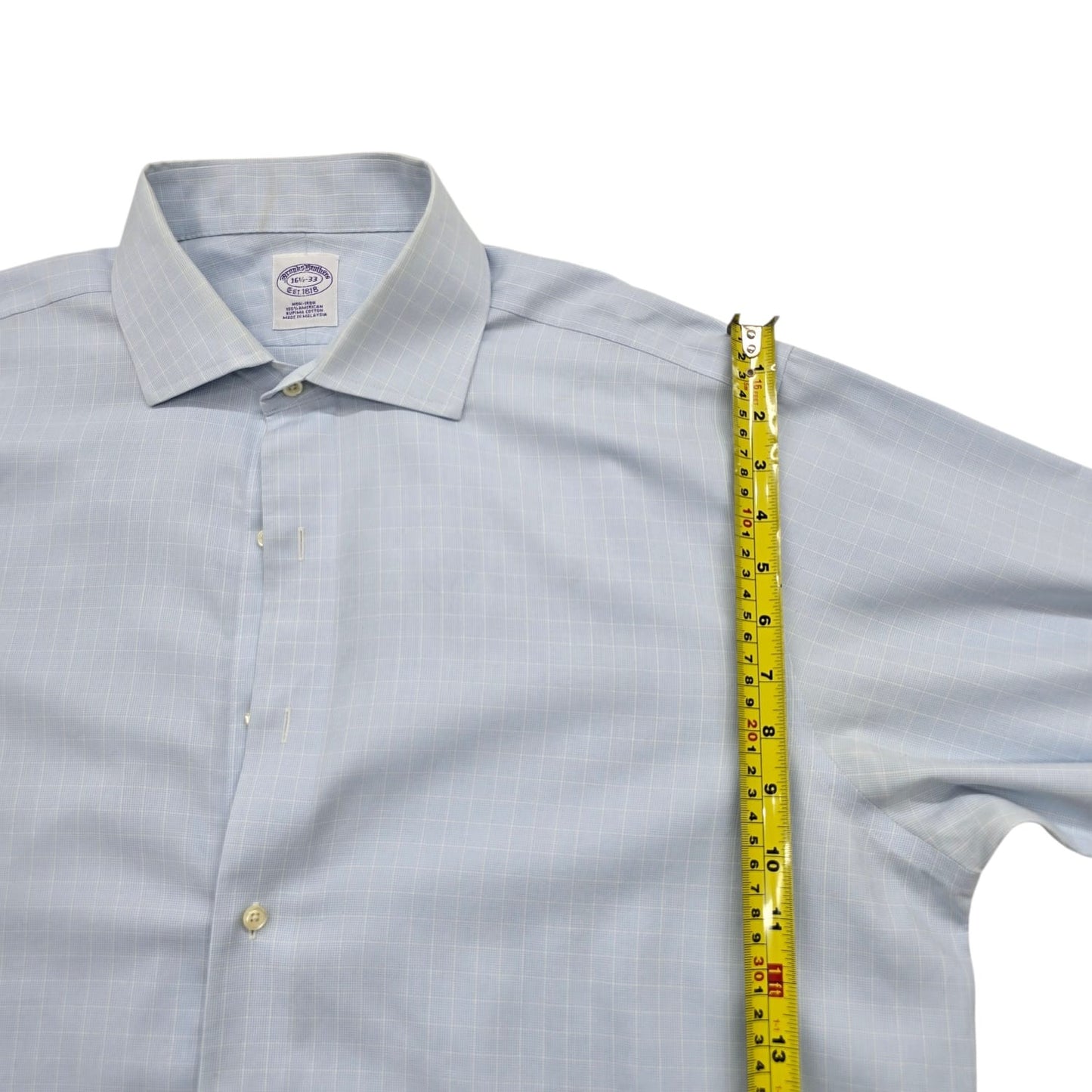 Brooks Brothers Men's Light Blue Non-Iron Dress Shirt 16.5-33