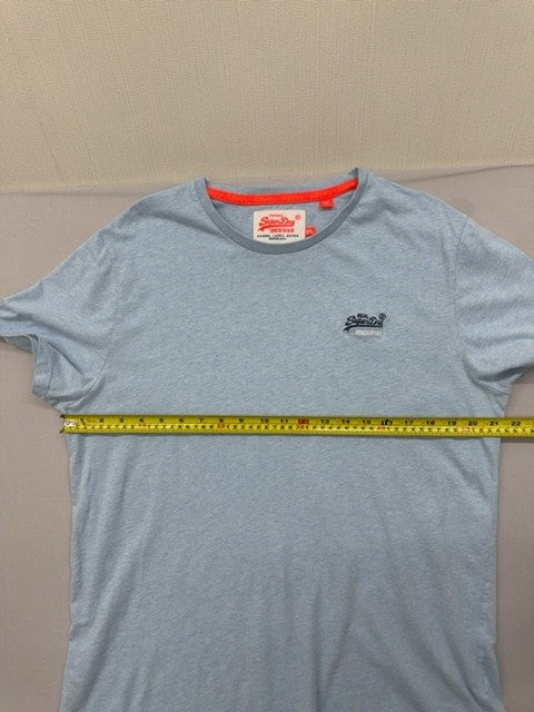 Superdry Vintage Logo Grey T-Shirt Men 2XL Short Sleeve Relaxed Fit
