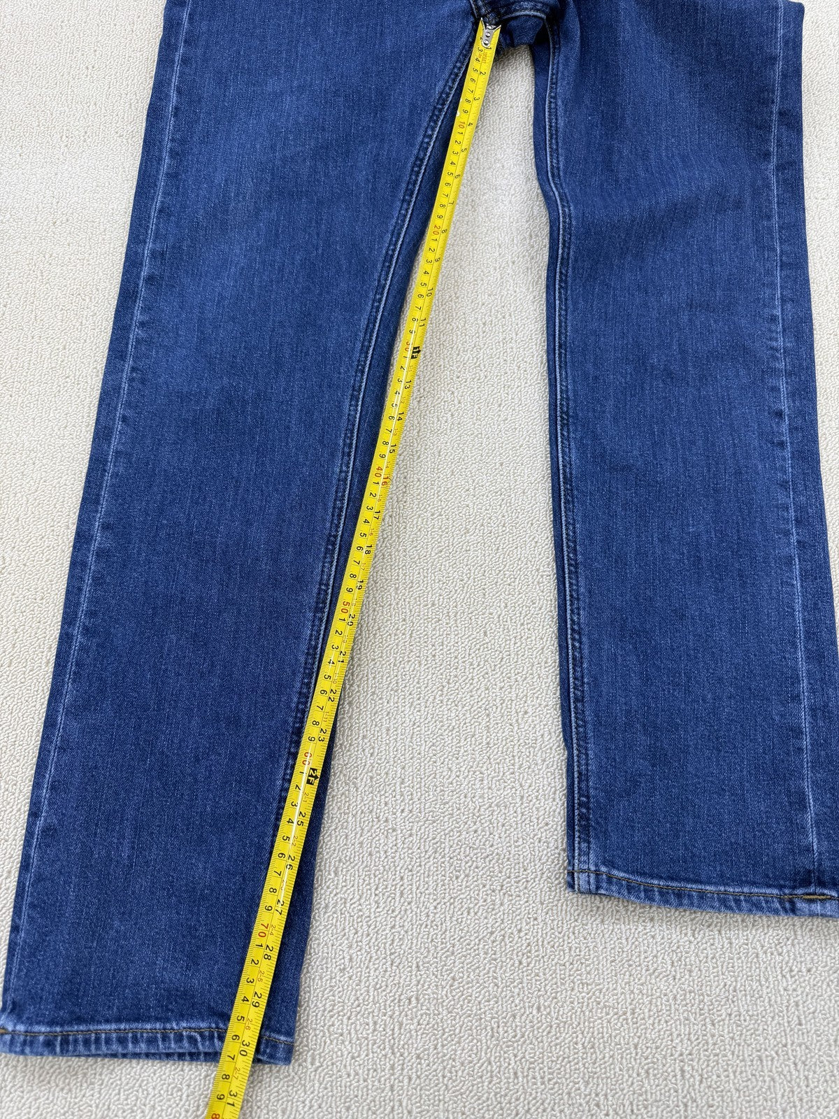 Lee Men's Slim Straight Blue Jeans W36 L32 Stretch Zip Fly
