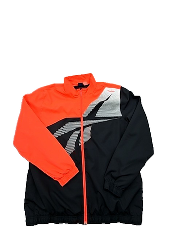 Reebok Black Orange Track Jacket Men's XL Long Sleeve Zipper Logo