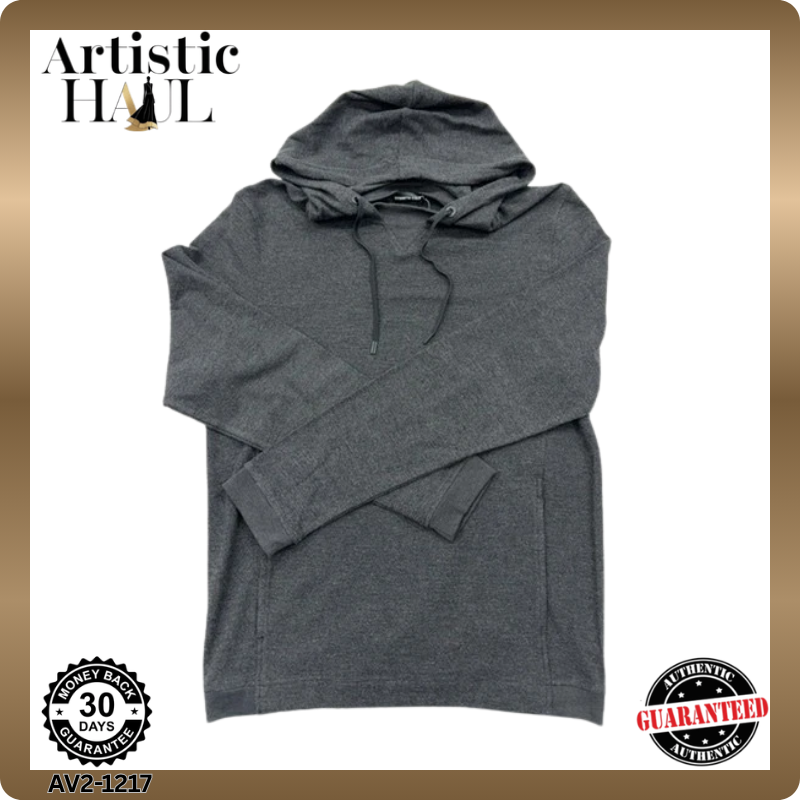 Kenneth Cole Men's Charcoal S Hoodie CAYN7F20002 Drawstring Long Sleeve
