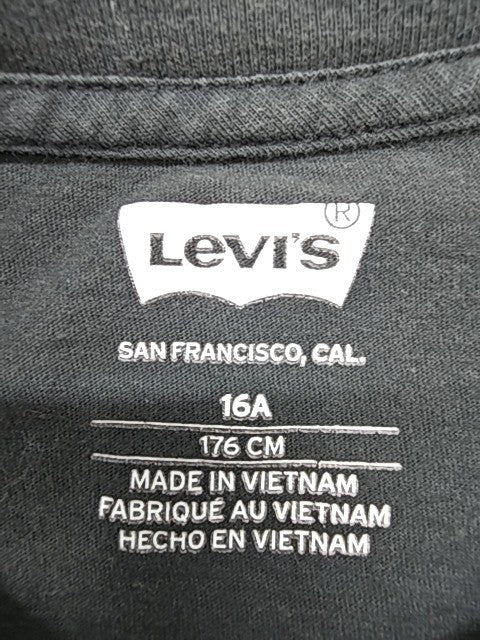 Levi's Boys Black Logo T-Shirt Size 16A Regular Fit - 100% Cotton