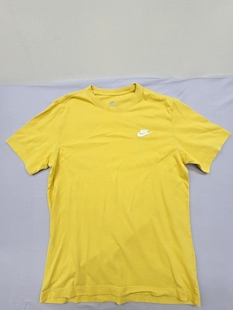 Nike Unisex Yellow The Nike Tee Short Sleeve T-Shirt Cotton Crewneck