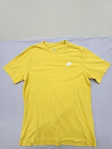 Nike Unisex Yellow The Nike Tee Short Sleeve T-Shirt Cotton Crewneck