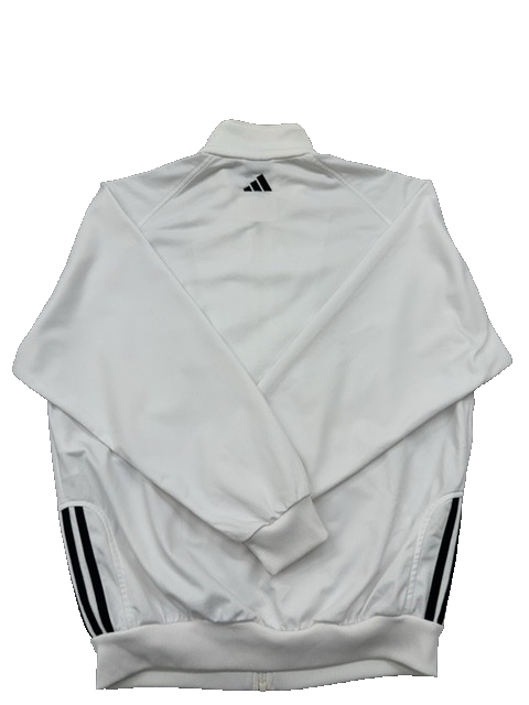 Adidas Men's White Track Jacket Size M Zipper Activewear