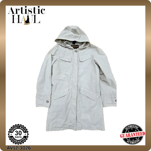 Woolrich John Rich & Bros Women's Gray Hooded Coat Size S