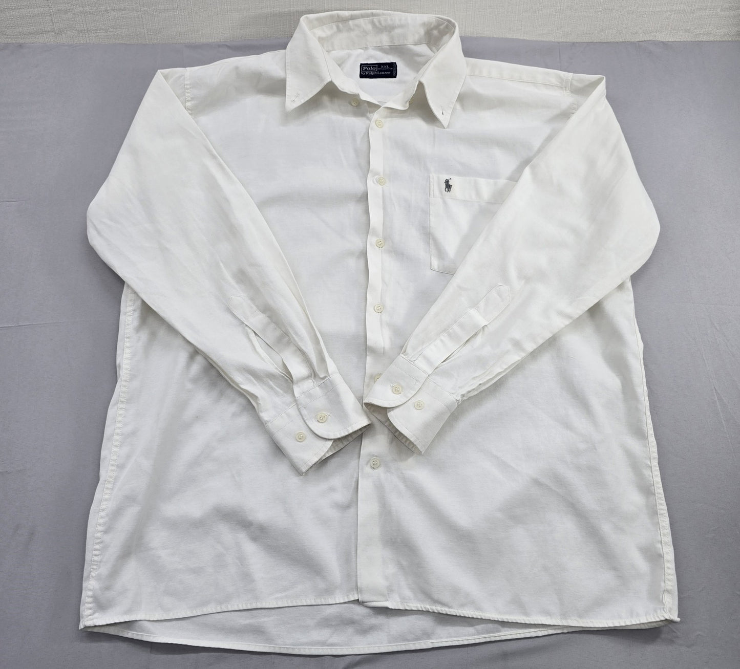 Polo Ralph Lauren Men's White Dress Shirt XXL Long Sleeve Cotton