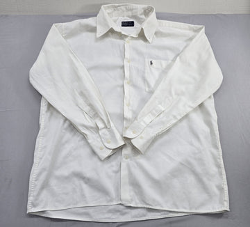 Polo Ralph Lauren Men's White Dress Shirt XXL Long Sleeve Cotton