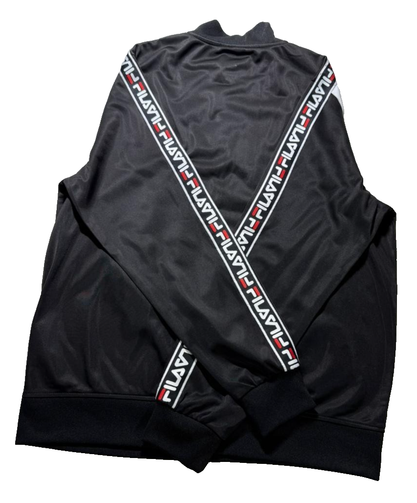 Fila Edlin Logo Print High-Neck Zip-Front Jacket | L