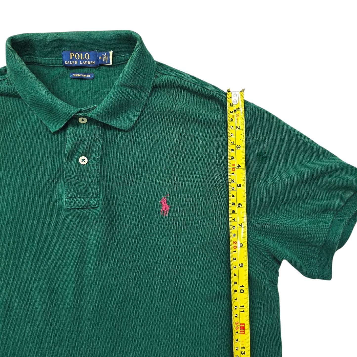 Polo Ralph Lauren Men's Green Custom Slim Fit Polo M
