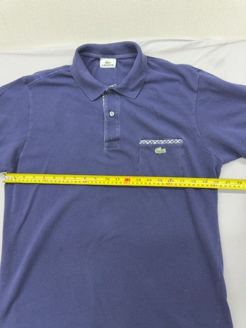 Lacoste L.12.12 Navy Blue Men's Polo Sz 5 Cotton Pique Short Sleeve