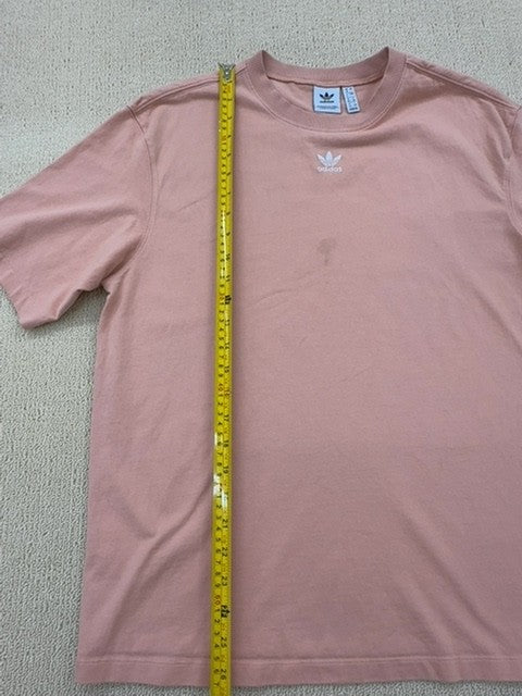 Adidas Unisex Pink Oversized Essentials T-Shirt L Short Sleeve Crewneck