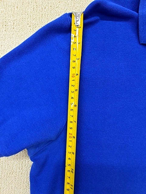 Nike Men's L Blue Short Sleeve Polo Button-Down Shirt Solid