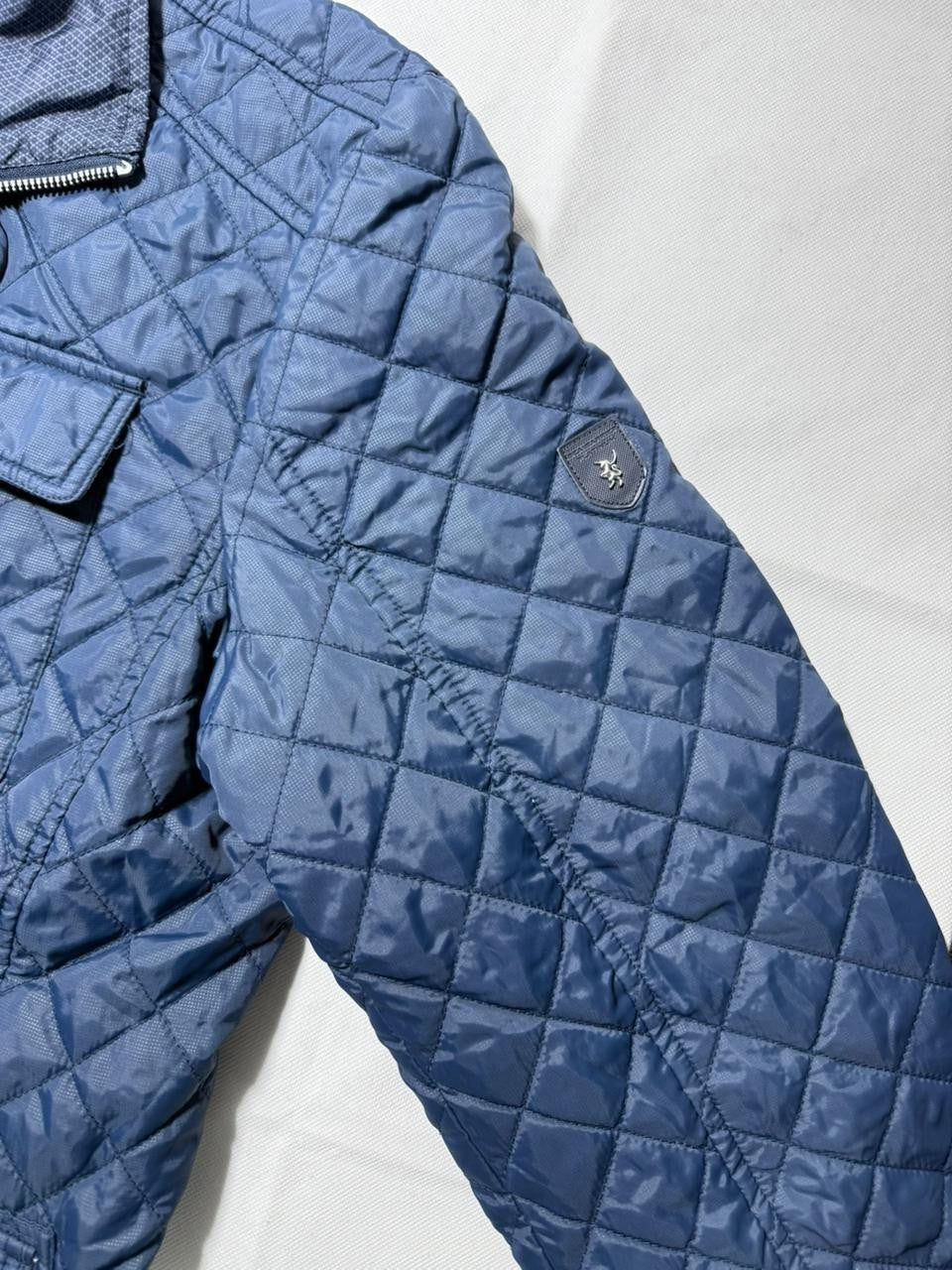 Men Sea Barrier Men's Quilted Jacket Blue L Multi Pockets