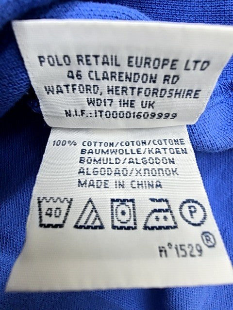 Polo Ralph Lauren Blue Slim Fit L Short Sleeve Cotton Polo Pony Logo