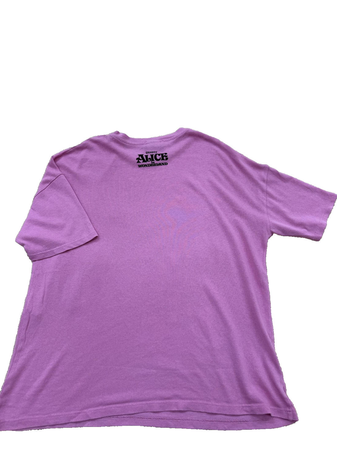 Zara Disney Cheshire Cat Alice Pink Striped T-Shirt M Short Sleeve