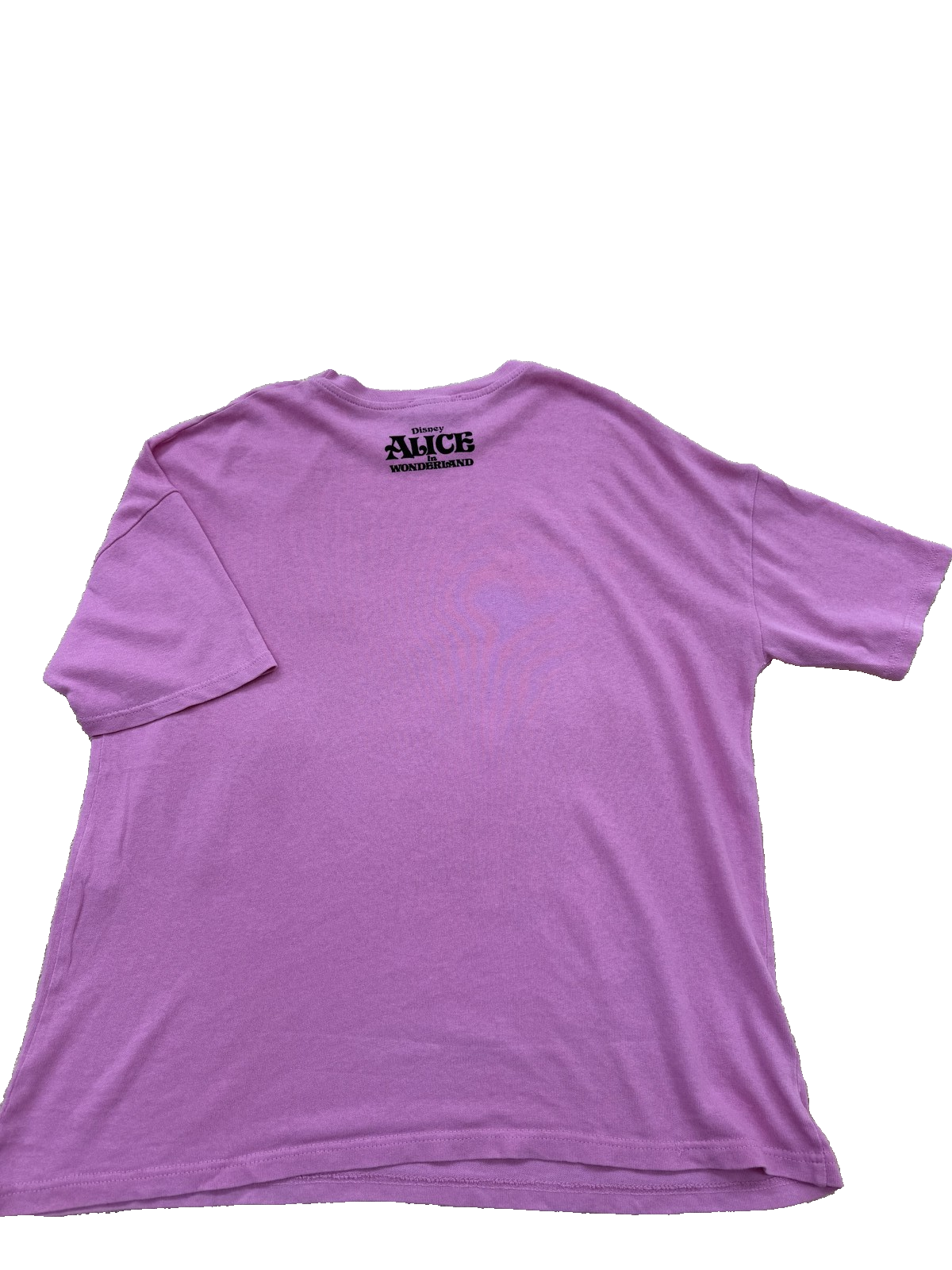 Zara Disney Cheshire Cat Alice Pink Striped T-Shirt M Short Sleeve