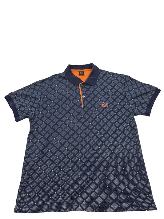 Hugo Boss Men's Blue Polo Shirt – Size XL, Short Sleeve, Cotton