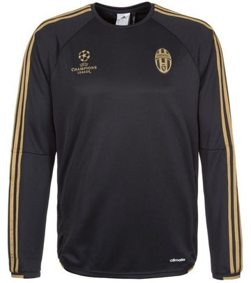 Adidas Juventus Uefa Champions League Training Top Black Gold Climalite L