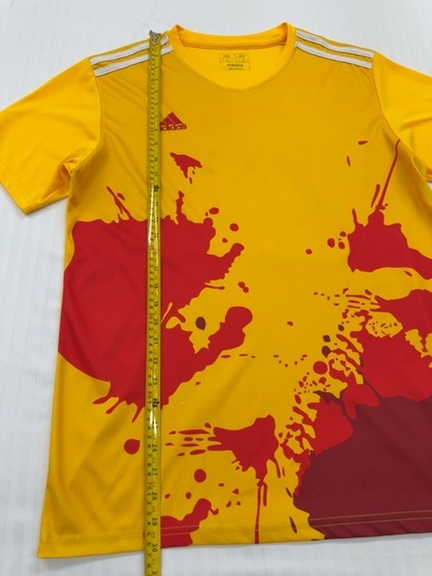 Adidas Men's Yellow Soccer Jersey 2XL Graphic Print Short Sleeve