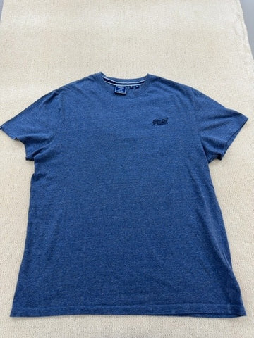 Superdry Organic Cotton Men's Gray XL Short Sleeve Crew Neck T-Shirt