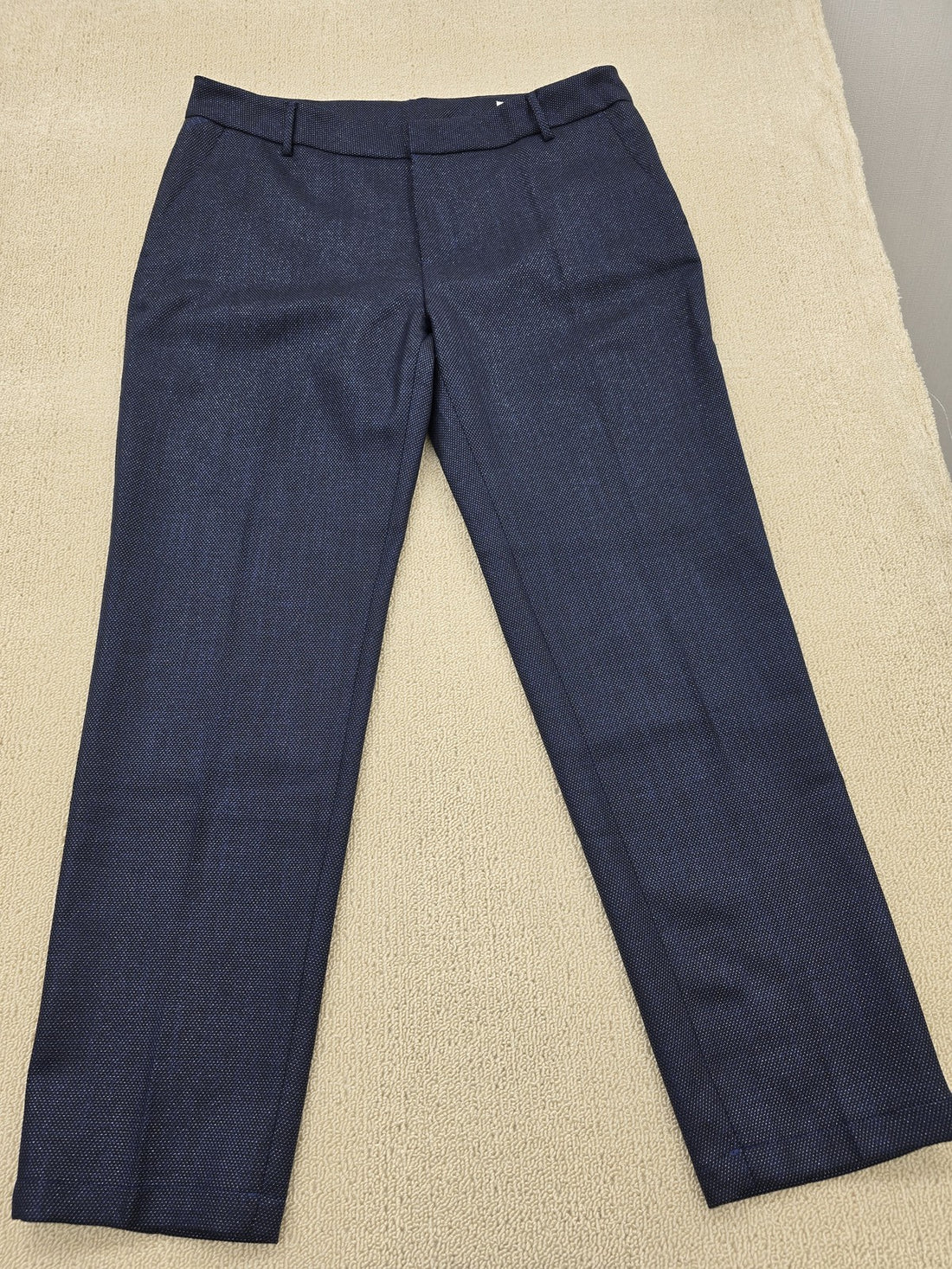 Reiko Liv Fancy Women's Navy Slim Straight Pants Sz 32 Stretch NWT