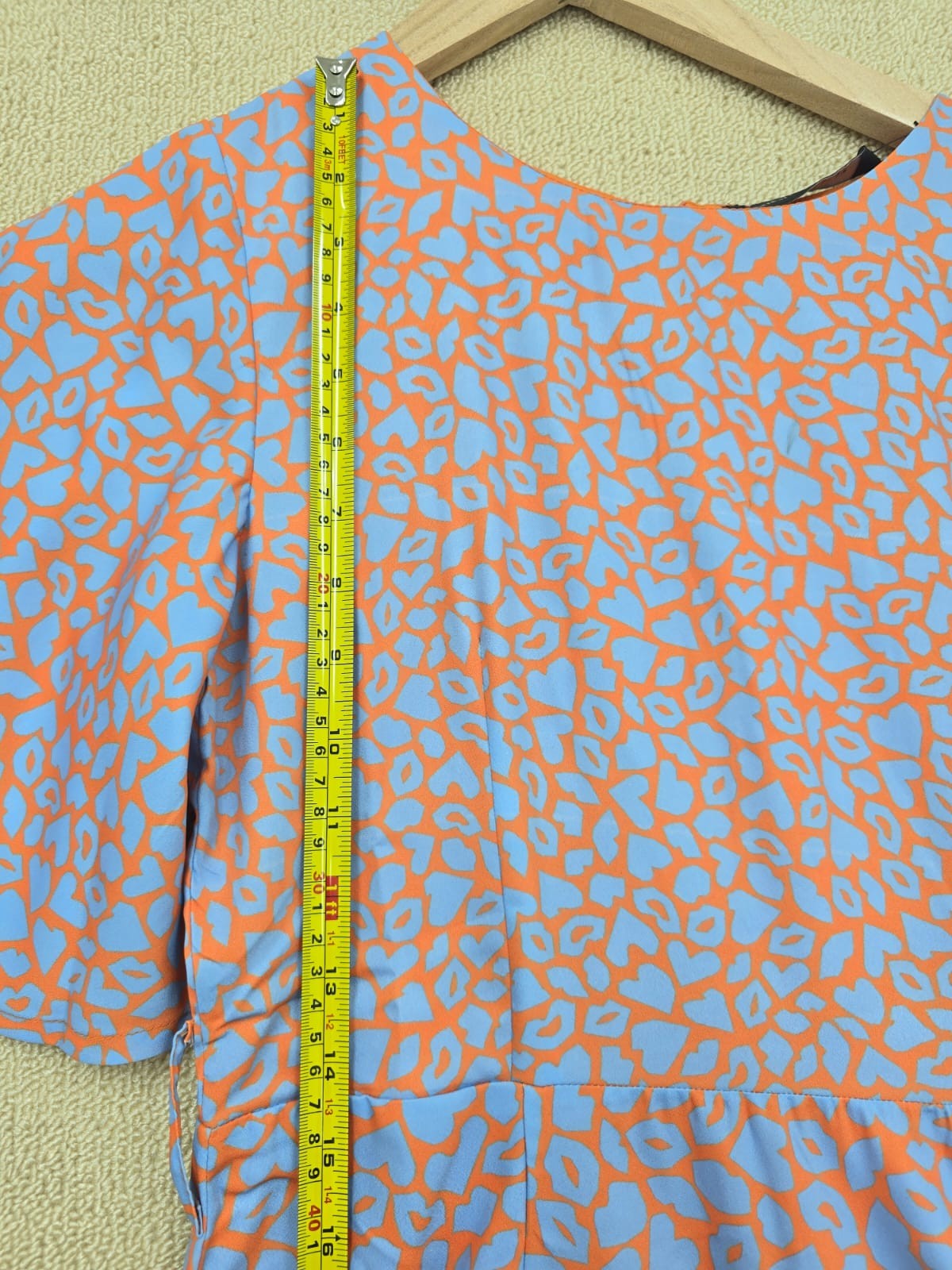 French Connection Women's Maxi Floral Print Dress Size B Blue Orange