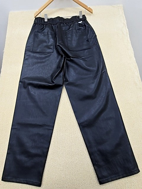 Reiko Women's XL Black Baggy Wide Leg Pants Elastic Waist Drawstring