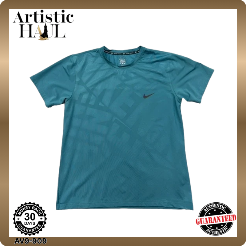 Nike Men's 2XL Teal Trail Dri-FIT T-Shirt Dri-FIT Sweat-Wicking