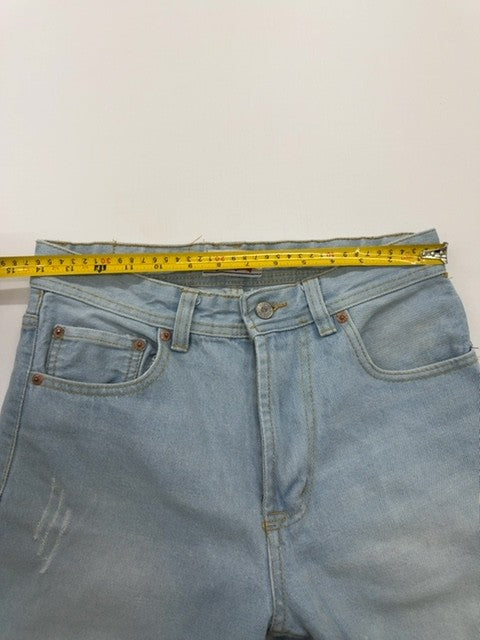 Levi's Men Light Blue Distressed Shorts 30x Mid Rise Regular 505 W30