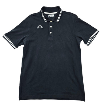 Kappa Men's Navy Blue Striped Trim Polo Shirt Size M Vintage