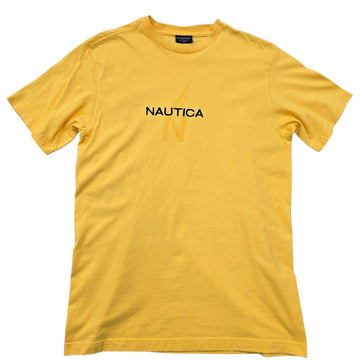 Nautica Men's Yellow Logo Crew Neck T-Shirt Size M