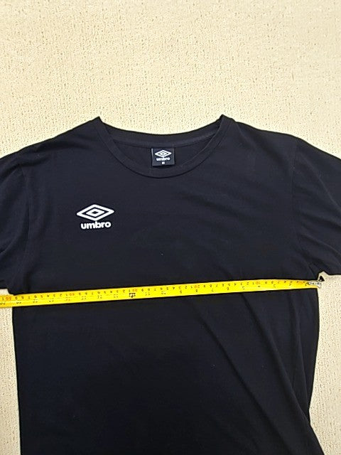 Umbro Men's Black Logo T-Shirt M Short Sleeve 100% Cotton Crew Neck