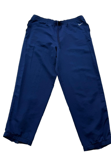Nike Men's Navy XL Track Pants Tapered Drawstring Zipper Poly