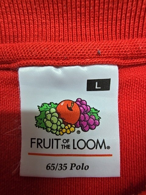 Fruit of the Loom Men Red Polo Shirt size L product image 4
