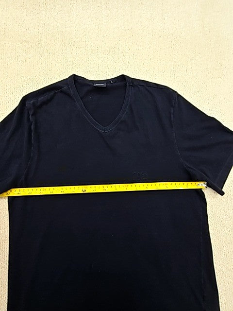 Hugo Boss Black V-Neck Short Sleeve T-Shirt Cotton Blend Men's L