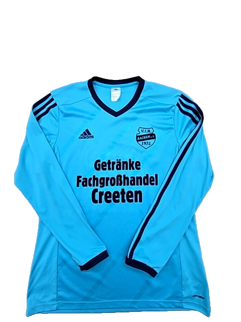 Adidas Men's Light Blue Striped Football Jersey Size L Long Sleeve