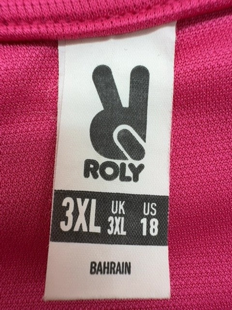 Roly Bahrain Sports T-Shirt Pink 3XL Mesh Dry Raglan Short Sleeve