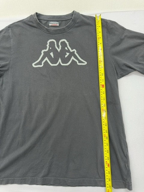 Kappa Men's Black Large Short Sleeve T-Shirt 100% Cotton Logo