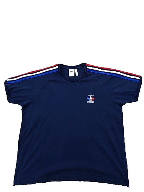 Adidas Men's Navy 3-Stripes T-Shirt XXL Regular Fit