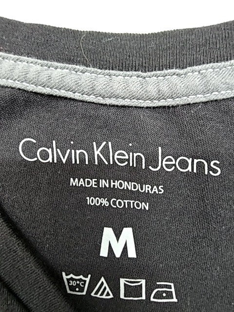 Calvin Klein Jeans Patriotic Graphic Black M Short Sleeve Cotton Tee