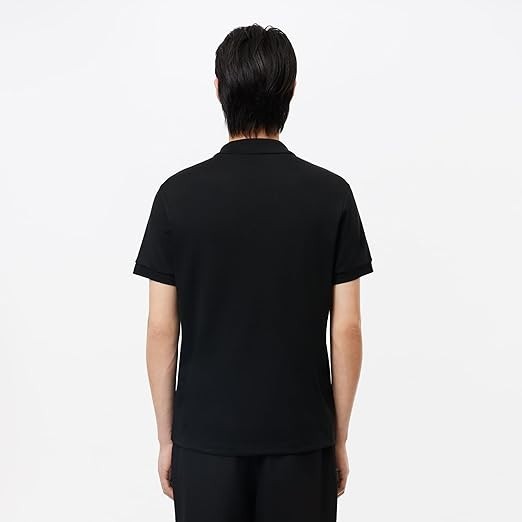 Lacoste Black Short Sleeve Polo Shirt Classic Crocodile Logo Size L