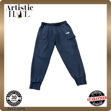 Puma Men's New Navy Cargo Sweatpants XL Tapered Drawstring
