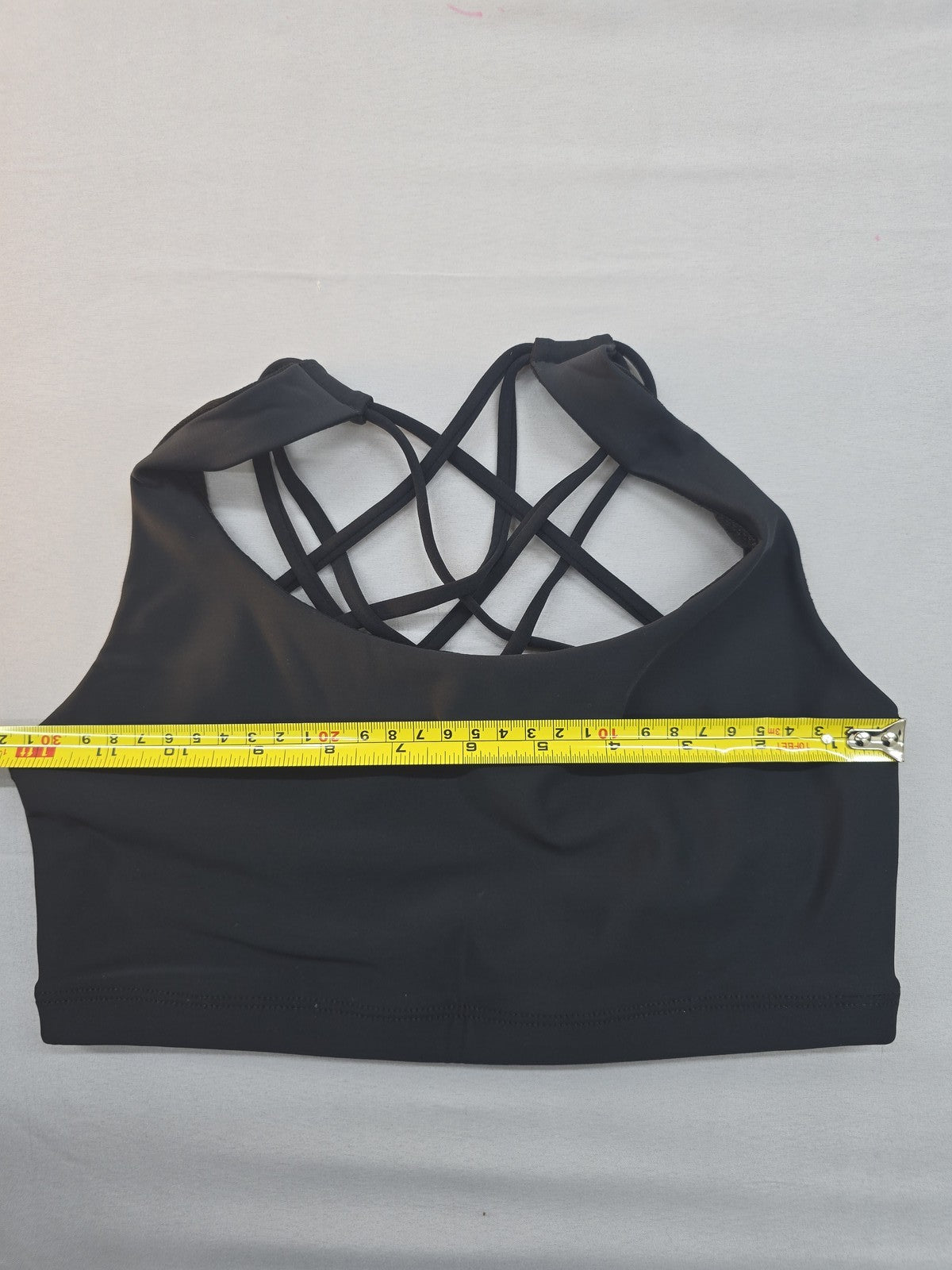 Onzie Crisscross Strappy Black Yoga Sports Bra S USA