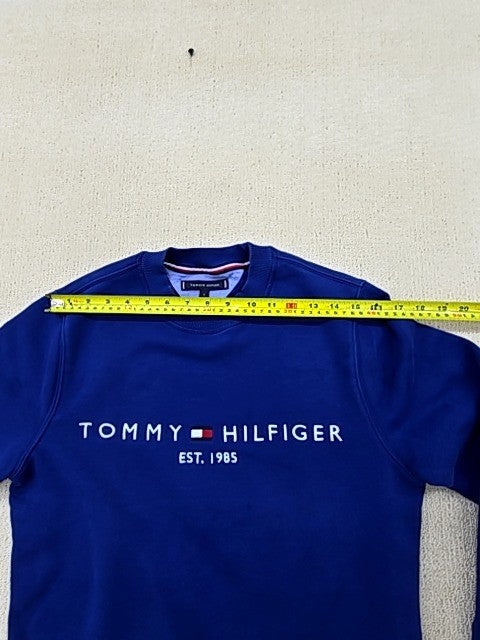 Tommy Hilfiger Navy Crewneck Sweatshirt S Long Sleeve Unisex