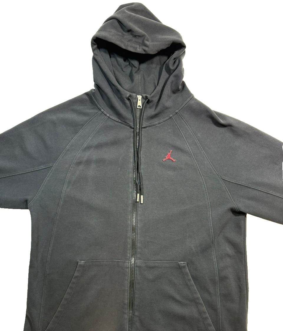 Jordan Essentials Men's Warm-Up Jacket In Black With A Red Jumpman - Size M