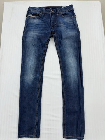 Diesel Men's Dark Blue Straight Fit Industry Jeans Size Regular