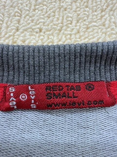 Levi's Red Tab Gray Crewneck Fleece Sweatshirt Men's Small Std