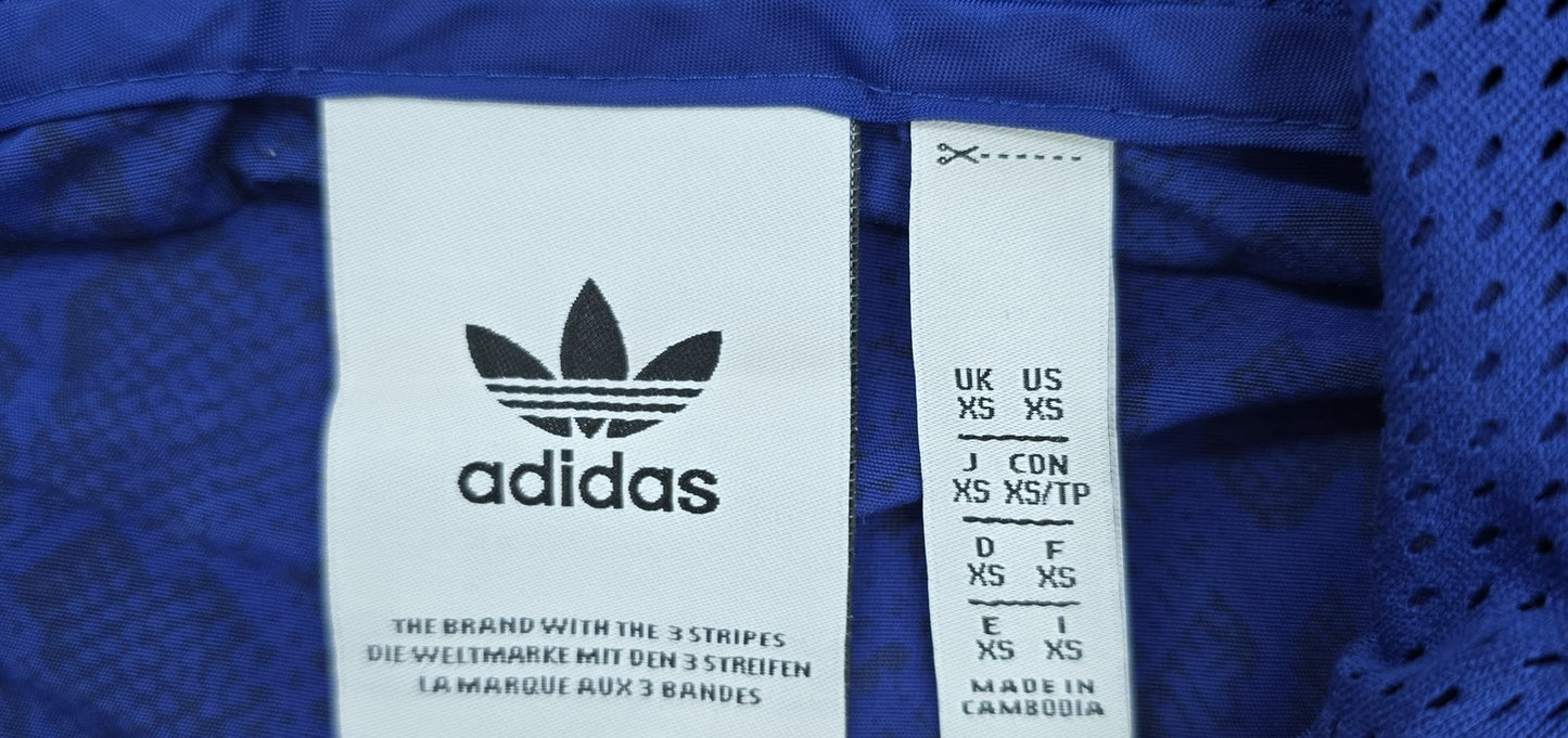 Adidas Men's Blue Snakeskin Windbreaker Size M Regular Originals